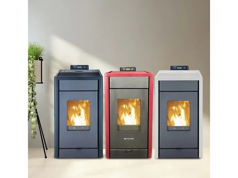 SCHENGER Pelletofen HP07 Schwarz 8 kW A++ Vollautomatisch WIFI+ECO+TIMER