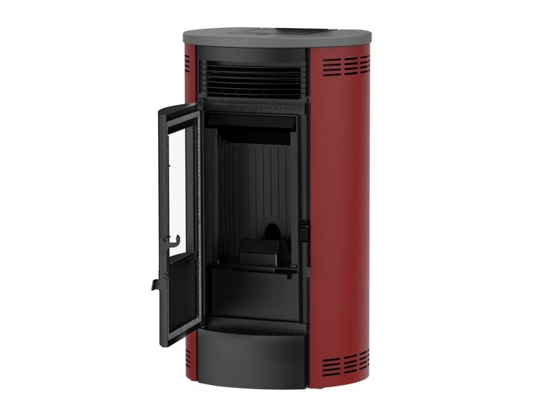 Sannover Luft-Pelletofen Flavia 9,5 kW Bordeaux