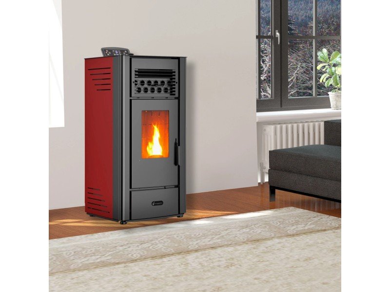 Sannover Pelletofen Anita 10 kW Bordeaux