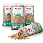 TotalEnergies Holzpellets – 15 kg Sack – 100 % Nadelholz, ENplus A1