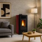 Sannover Pelletofen Anita 10 kW Bordeaux
