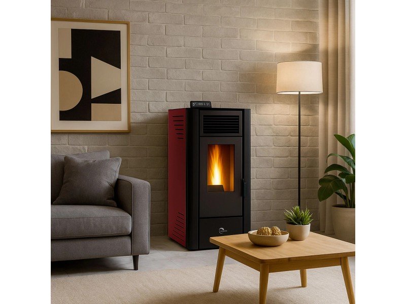 Sannover Pelletofen Anita 10 kW Bordeaux