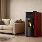 Sannover Pelletofen Anita 12 kW Bordeaux