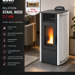 Rowi Pelletofen Stahl Weiß 7,7 kW