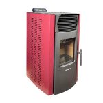 SCHENGER Pelletofen HP51 Rot 8,8kW A+ Vollautomatisch WIFI+ECO+TIMER