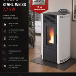 Rowi Pelletofen Stahl Weiß 7,7 kW