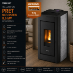 Freepoint Pelletofen Pret Naturstein 8,6 kW mit Automatik