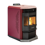 SCHENGER Pelletofen HLP3602 Rot 9,3kW A++ Vollautomatisch WIFI+ECO+TIMER