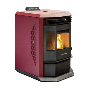 SCHENGER Pelletofen HLP3602 Rot 9,3kW A++ Vollautomatisch WIFI+ECO+TIMER