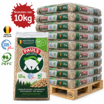 PAULS Holzpellets – 104 × 10 kg Palette (1040 kg) – 100 % Nadelholz, PEFC