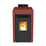 SCHENGER Pelletofen HLP3402 Rot A++ 5,5kW Vollautomatisch+WIFI+Eco Modus