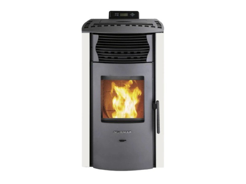 SCHENGER Pelletofen HP51 Weiß 8,8kW A+ Vollautomatisch WIFI+ECO+TIMER