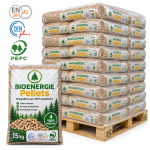 Bio Énergie Holzpellets – 66 × 15 kg Palette – 100 % Nadelholz, ENplus A1 & DINplus & PEFC