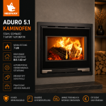 Aduro 5.1 Kaminofen Stahl Schwarz 7 kW mit Automatik
