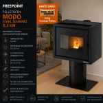 Freepoint Pelletofen Modo Stahl Schwarz 9,3 kW