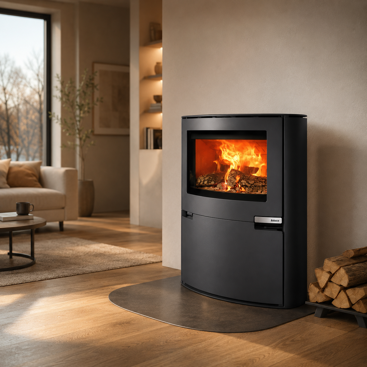 Aduro 15 Kaminofen Stahl Schwarz 6,5 kW mit Automatik