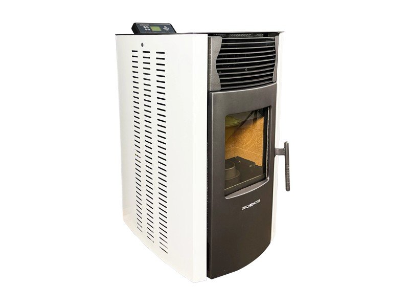 SCHENGER Pelletofen HP51 Weiß 8,8kW A+ Vollautomatisch WIFI+ECO+TIMER