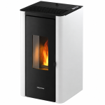Freepoint Pelletofen Indi Stahl Weiß 7 kW mit Automatik