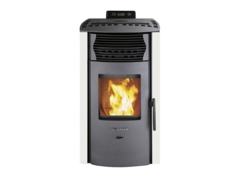 SCHENGER Pelletofen HP51 Weiß 8,8kW A+ Vollautomatisch WIFI+ECO+TIMER