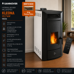 Sannover Hydraulischer Pelletofen Kleona 22,7 kW Weiß