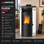 Sannover Luft-Pelletofen Flavia 15 kW Weiß