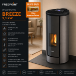 Freepoint Pelletofen Breeze Stahl Titan 9,1 kW mit Automatik