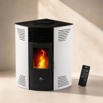 Sannover Eck-Pelletofen Iseos 12,2 kW Weiß