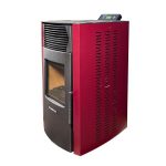 SCHENGER Pelletofen HP51 Rot 8,8kW A+ Vollautomatisch WIFI+ECO+TIMER