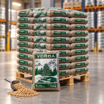 Verba Holzpellets – 70 × 15 kg Palette (1.050 kg) – 100 % Nadelholz, ENplus A1