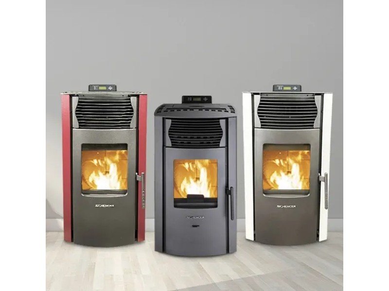 SCHENGER Pelletofen HP51 Weiß 8,8kW A+ Vollautomatisch WIFI+ECO+TIMER