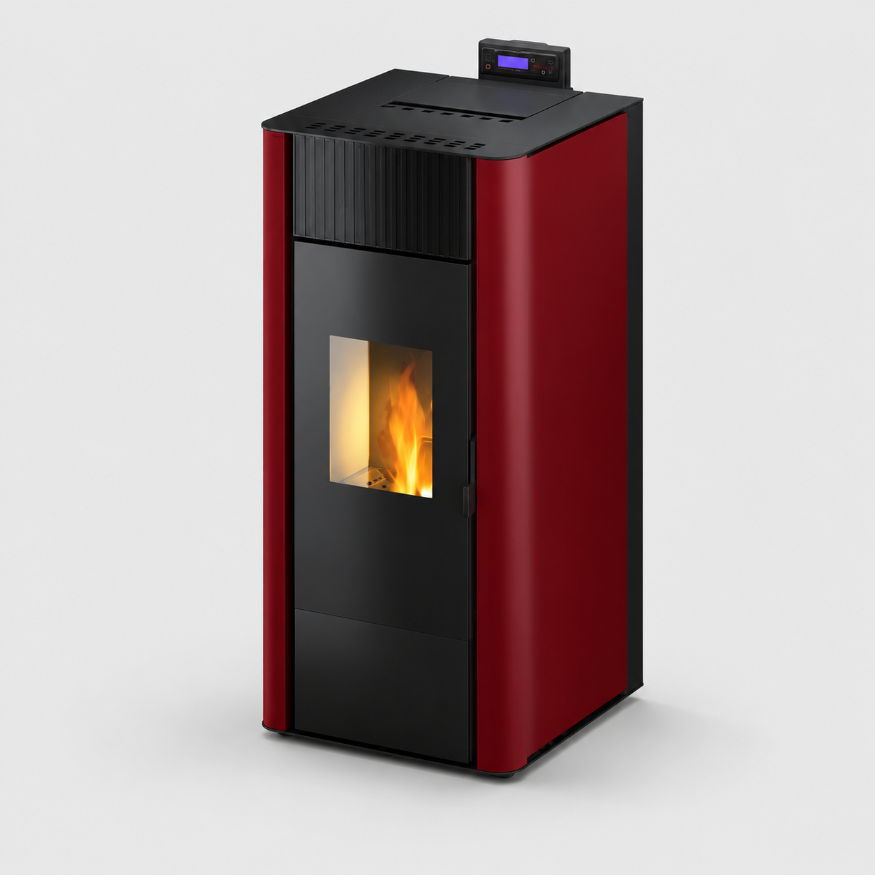 Freepoint Pelletofen Tesis Stahl Bordeaux 22,8 kW wasserführend
