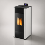 Freepoint Pelletofen Tesis Stahl Weiß 22,8 kW wasserführend