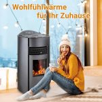 SCHENGER Pelletofen HP51-R Schwarz 8,8 kW A+ Vollautomatisch WIFI+ECO+TIMER