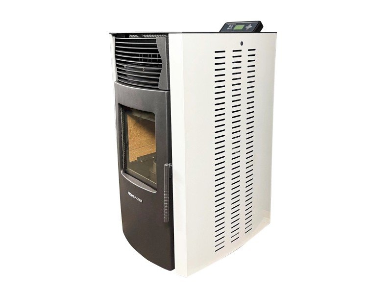 SCHENGER Pelletofen HP51 Weiß 8,8kW A+ Vollautomatisch WIFI+ECO+TIMER