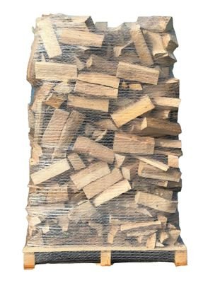 Kaminholz 40 cm – 4 Paletten – 2× Weißeiche und 2× Buche/Hainbuche – extra trocken