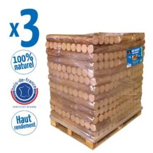 Woodstock Holzbriketts – 3 Paletten – je 104 Pakete mit 5 Briketts – gebrauchsfertig