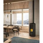 Freepoint Pelletofen Breeze Stahl Schwarz 9,1 kW mit Automatik