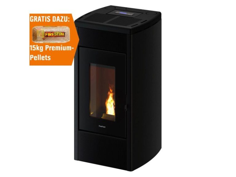 Freepoint Pelletofen Duke Stahl Anthrazit 14 kW mit Automatik