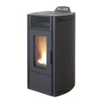 Rowi Pelletofen Stahl Schwarz 8,7 kW