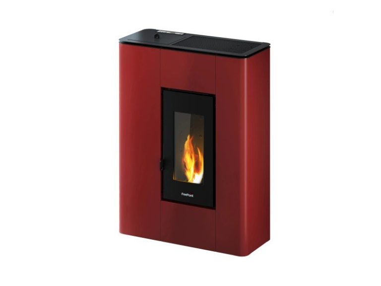 Freepoint Pelletofen Atri Metall Bordeaux 4,9 kW