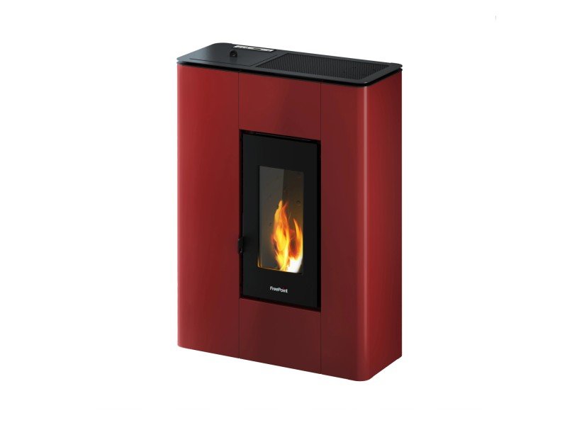Freepoint Pelletofen Atri Metall Bordeaux 4,9 kW