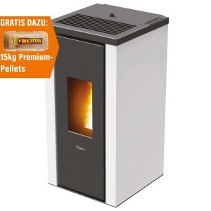 PEGASO Pelletofen Vera Stahl Weiß 7 kW mit Automatik