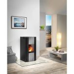 Justus Pelletofen Sirkos Aqua 2.0 Stahl Schwarz 9,4 kW wasserführend