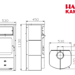 Hark Dauerbrand Kaminofen Opera-B Creme mit Automatik 7 kW EEK: A+