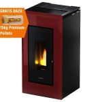 Freepoint Pelletofen Vega Stahl Bordeaux 10,5 kW mit Automatik
