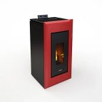 Freepoint Pelletofen Vega Stahl Bordeaux 10,5 kW mit Automatik