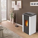 PEGASO Pelletofen Vera Stahl Weiß 7 kW mit Automatik