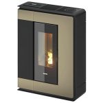 Freepoint Pelletofen Arco Stahl Bronze 7 kW mit Automatik