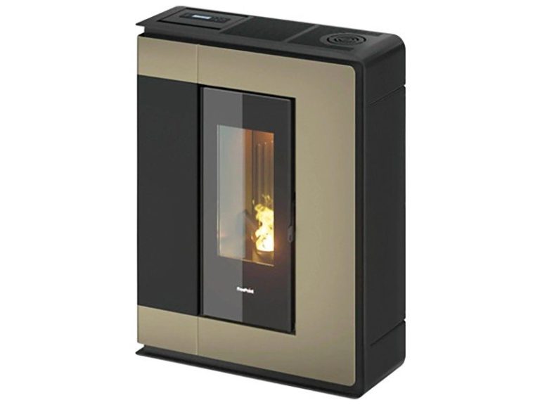 Freepoint Pelletofen Arco Stahl Bronze 7 kW mit Automatik