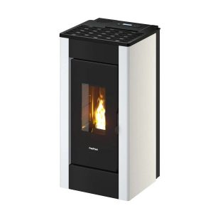 Freepoint Pelletofen LIFE Stahl Schwarz-Gold 8,5 kW